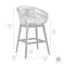 Armen Living Tutti Frutti Indoor Outdoor Bar Height Bar Stool in Black Brushed Eucalyptus Wood with Gray Rope LCTFBAGRBL30 - alternate 3